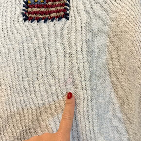 Northern Isles Cardigan Sweater American Flag M 4th July USA Patriotic Americana - Picture 8 of 12